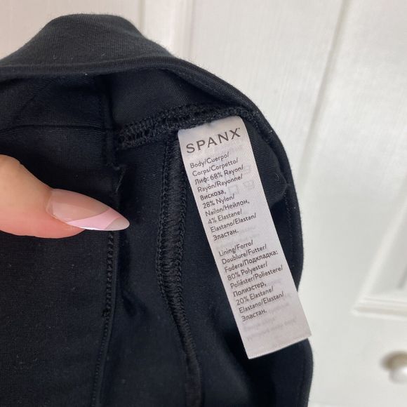Spanx M The Perfect Pants Black Pull On Ponte Knit Skinny High Waisted Ankle - Picture 2 of 6